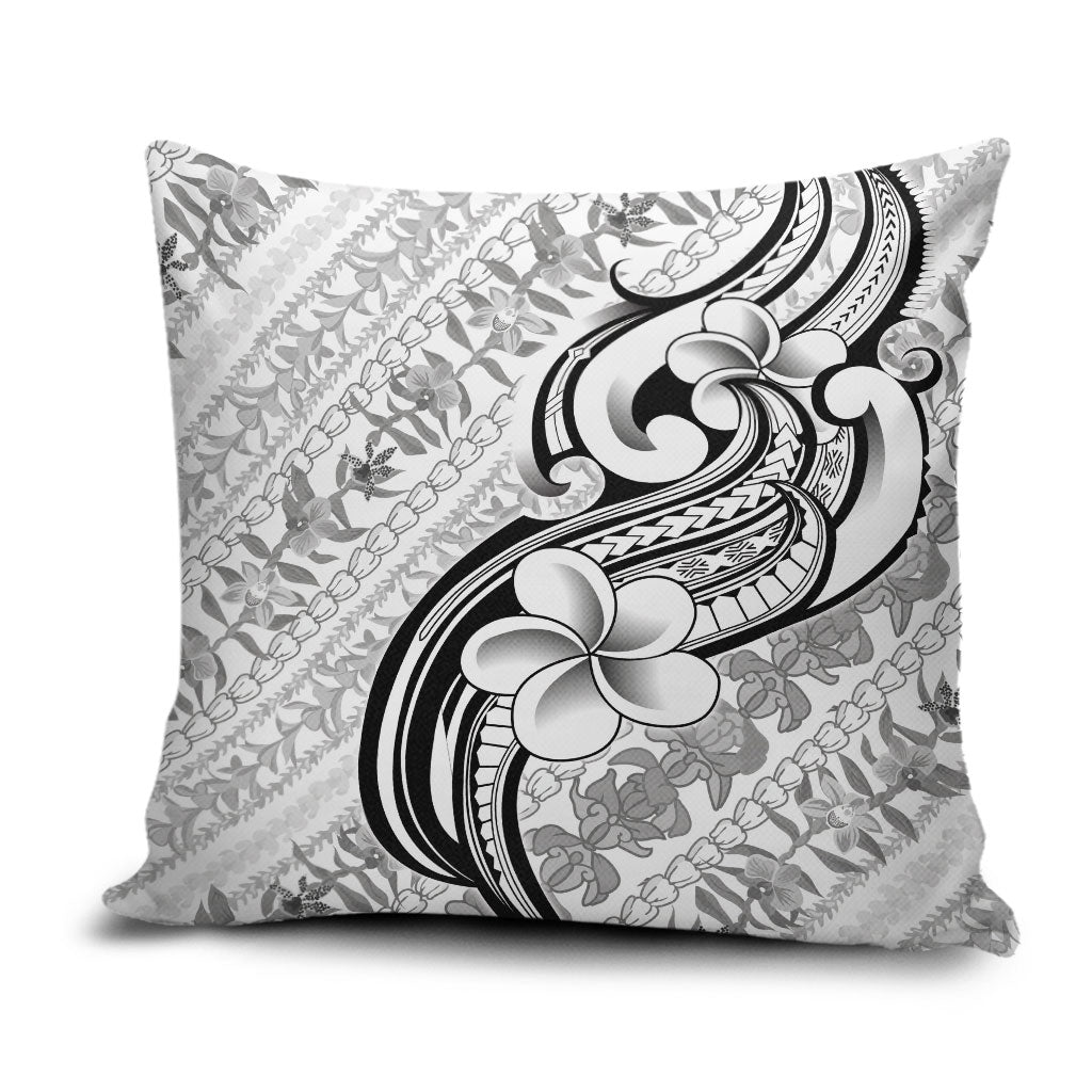 Hawaii Plumeria Lokelani Pikake Lei Pillow Cover Ele'ele Polynesian Tattoo