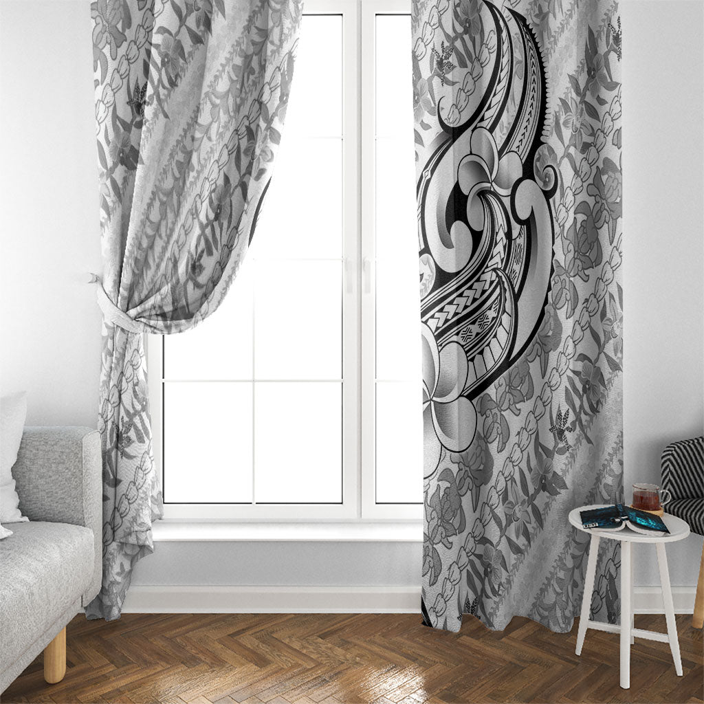 Hawaii Plumeria Lokelani Pikake Lei Window Curtain Ele'ele Polynesian Tattoo LT9 - Polynesian Pride