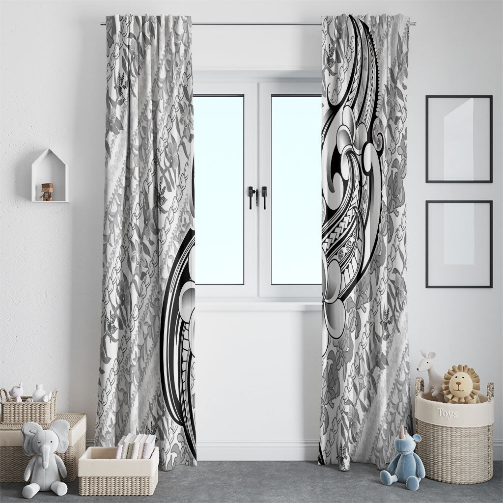 Hawaii Plumeria Lokelani Pikake Lei Window Curtain Ele'ele Polynesian Tattoo LT9 - Polynesian Pride