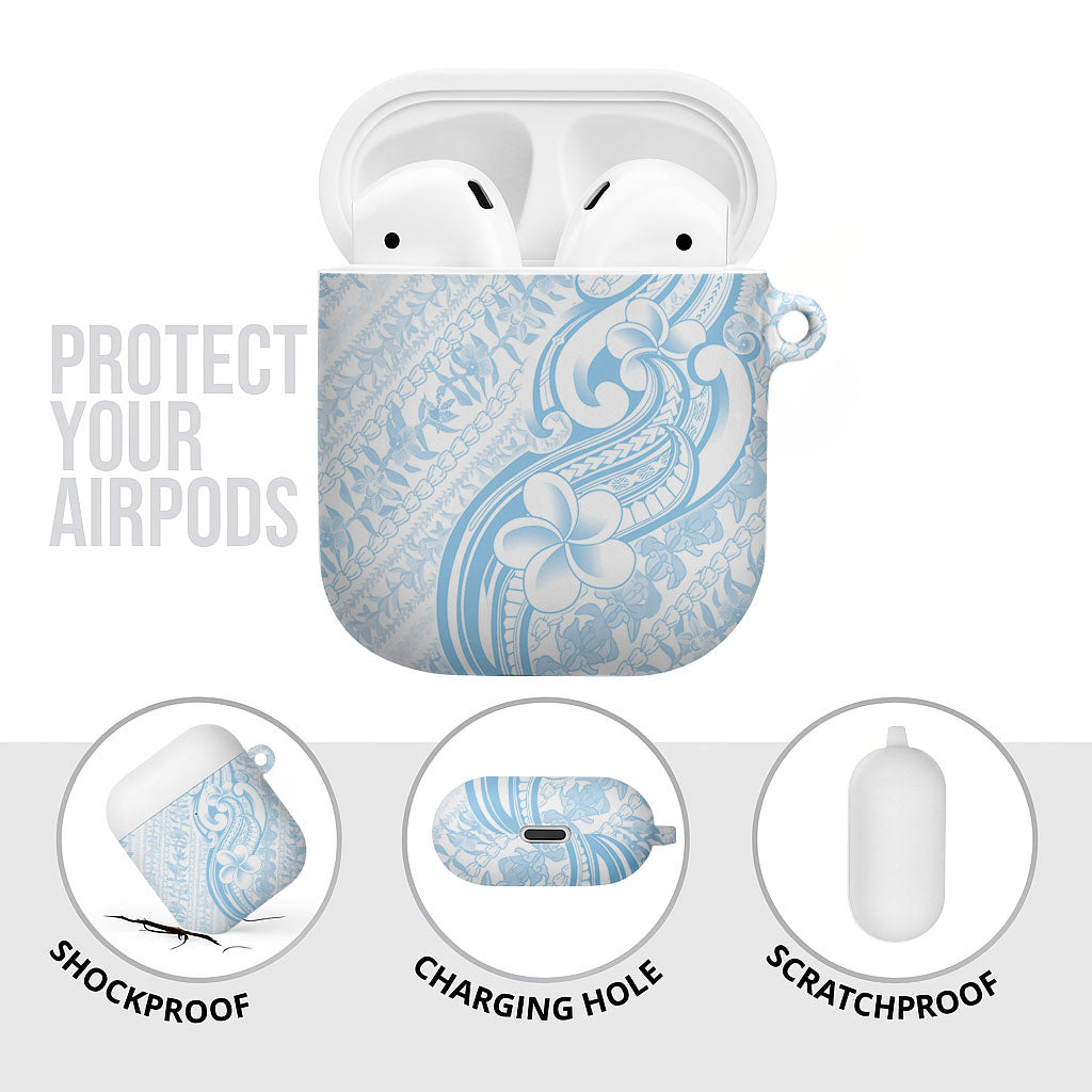 Hawaii Plumeria Lokelani Pikake Lei AirPods Case Uliuli Polynesian Tattoo