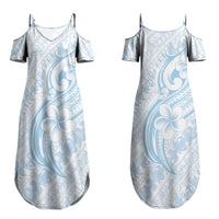 Hawaii Plumeria Lokelani Pikake Lei Couples Matching Summer Maxi Dress and Hawaiian Shirt Uliuli Polynesian Tattoo LT9 - Polynesian Pride