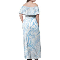Hawaii Plumeria Lokelani Pikake Lei Family Matching Off Shoulder Maxi Dress and Hawaiian Shirt Uliuli Polynesian Tattoo LT9 - Polynesian Pride