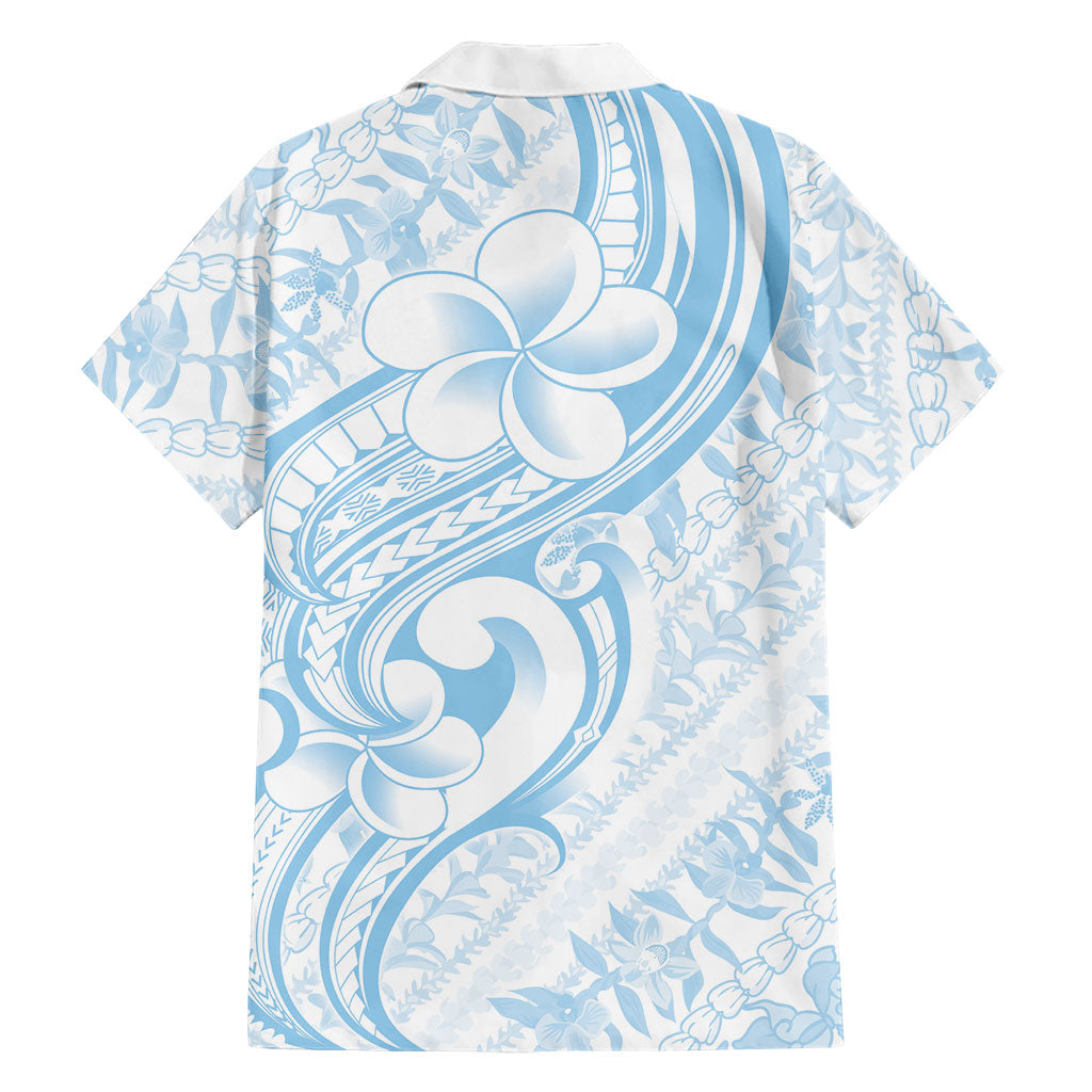 Hawaii Plumeria Lokelani Pikake Lei Family Matching Off Shoulder Short Dress and Hawaiian Shirt Uliuli Polynesian Tattoo LT9 - Polynesian Pride