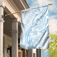 Hawaii Plumeria Lokelani Pikake Lei Garden Flag Uliuli Polynesian Tattoo LT9 House Flag Blue - Polynesian Pride