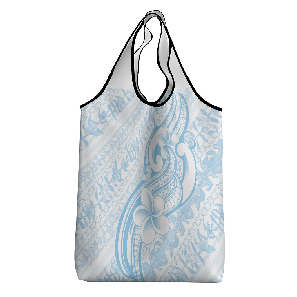 Hawaii Plumeria Lokelani Pikake Lei Grocery Bag Uliuli Polynesian Tattoo