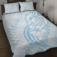 Hawaii Plumeria Lokelani Pikake Lei Quilt Bed Set Uliuli Polynesian Tattoo