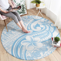Hawaii Plumeria Lokelani Pikake Lei Round Carpet Uliuli Polynesian Tattoo LT9 - Polynesian Pride