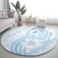 Hawaii Plumeria Lokelani Pikake Lei Round Carpet Uliuli Polynesian Tattoo LT9 - Polynesian Pride
