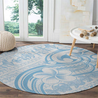 Hawaii Plumeria Lokelani Pikake Lei Round Carpet Uliuli Polynesian Tattoo LT9 - Polynesian Pride
