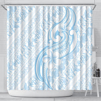 Hawaii Plumeria Lokelani Pikake Lei Shower Curtain Uliuli Polynesian Tattoo
