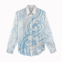 Hawaii Plumeria Lokelani Pikake Lei Women Casual Shirt Uliuli Polynesian Tattoo LT9 - Polynesian Pride