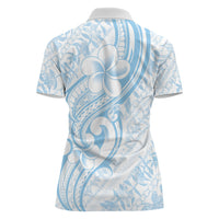 Hawaii Plumeria Lokelani Pikake Lei Women Polo Shirt Uliuli Polynesian Tattoo LT9 - Polynesian Pride