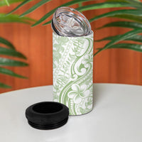 Hawaii Plumeria Lokelani Pikake Lei 4 in 1 Can Cooler Tumbler Oma'oma'o Polynesian Tattoo LT9 - Polynesian Pride