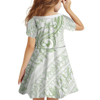 Hawaii Plumeria Lokelani Pikake Lei Family Matching Off Shoulder Short Dress and Hawaiian Shirt Oma'oma'o Polynesian Tattoo LT9 - Polynesian Pride