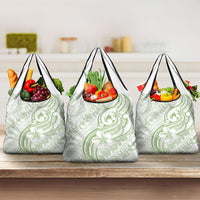 Hawaii Plumeria Lokelani Pikake Lei Grocery Bag Oma'oma'o Polynesian Tattoo