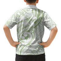 Hawaii Plumeria Lokelani Pikake Lei Kid Hawaiian Shirt Oma'oma'o Polynesian Tattoo LT9 - Polynesian Pride