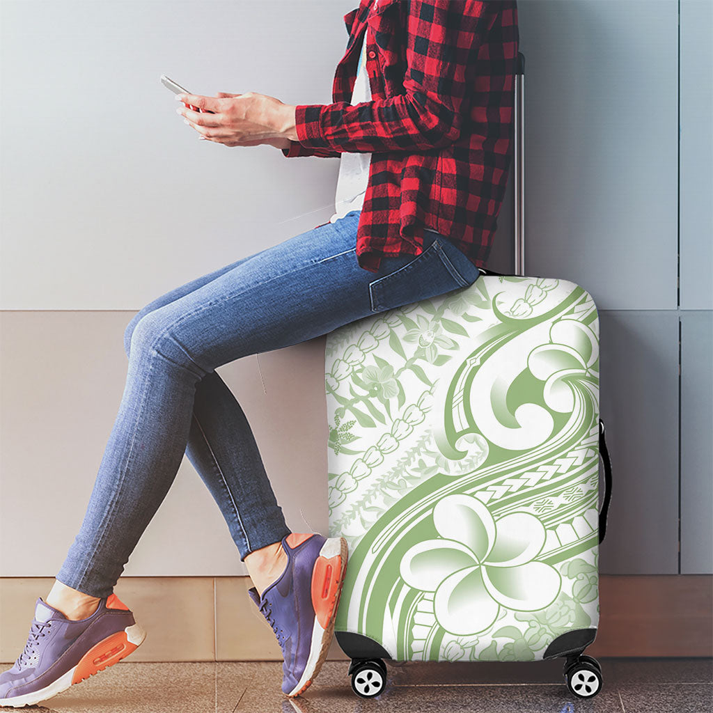 Hawaii Plumeria Lokelani Pikake Lei Luggage Cover Oma'oma'o Polynesian Tattoo LT9 - Polynesian Pride