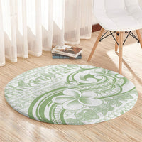 Hawaii Plumeria Lokelani Pikake Lei Round Carpet Oma'oma'o Polynesian Tattoo