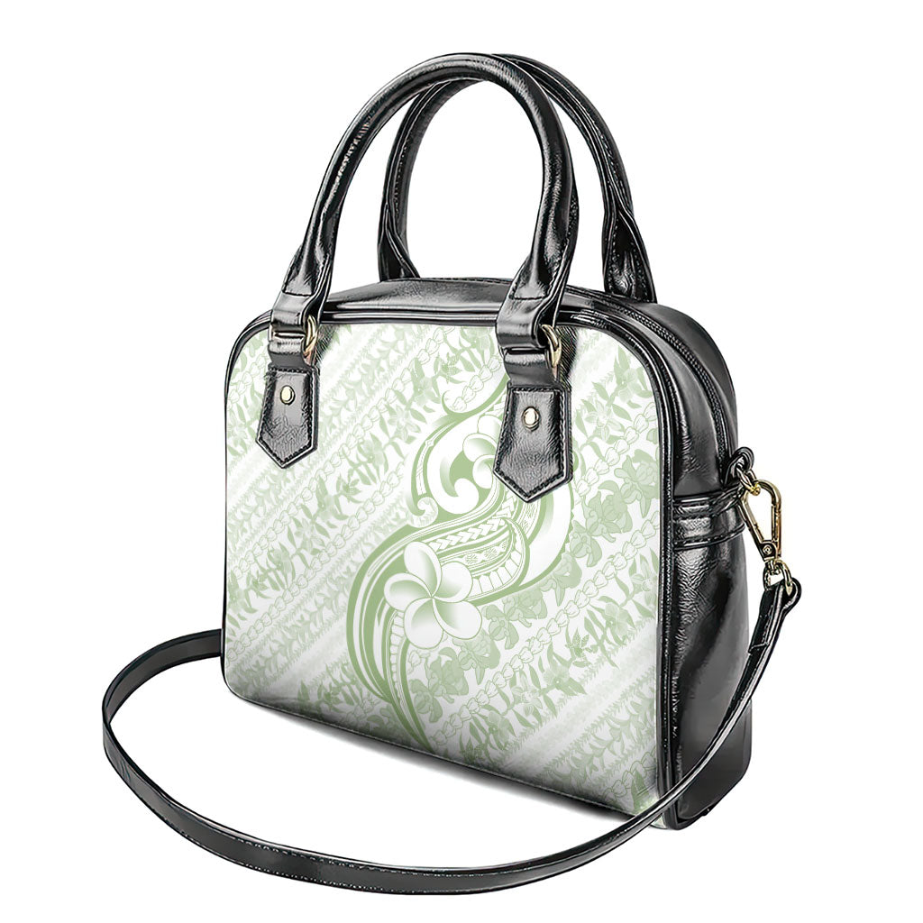 Hawaii Plumeria Lokelani Pikake Lei Shoulder Handbag Oma'oma'o Polynesian Tattoo