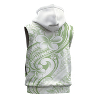 Hawaii Plumeria Lokelani Pikake Lei Sleeveless Hoodie Oma'oma'o Polynesian Tattoo LT9 - Polynesian Pride