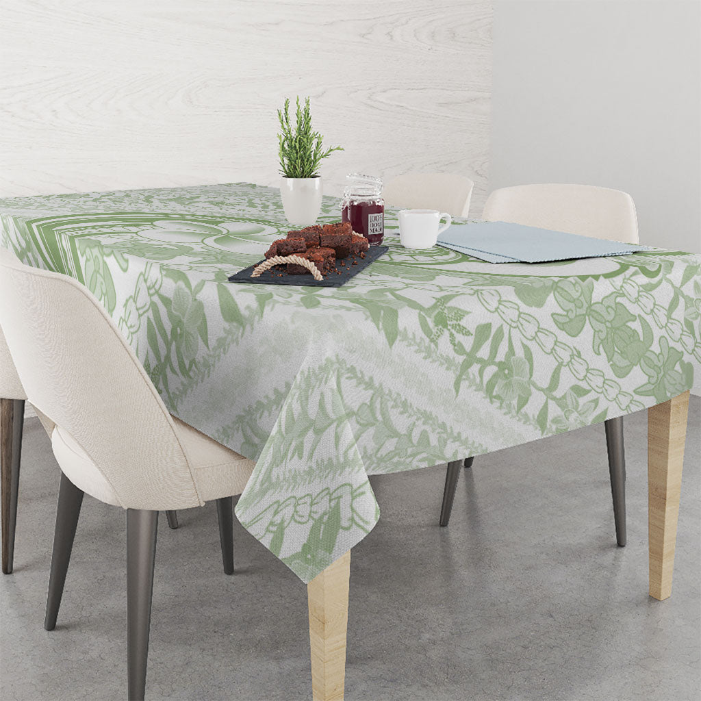 Hawaii Plumeria Lokelani Pikake Lei Tablecloth Oma'oma'o Polynesian Tattoo