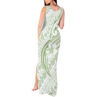 Hawaii Plumeria Lokelani Pikake Lei Tank Maxi Dress Oma'oma'o Polynesian Tattoo LT9 - Polynesian Pride