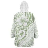 Hawaii Plumeria Lokelani Pikake Lei Wearable Blanket Hoodie Oma'oma'o Polynesian Tattoo LT9 - Polynesian Pride