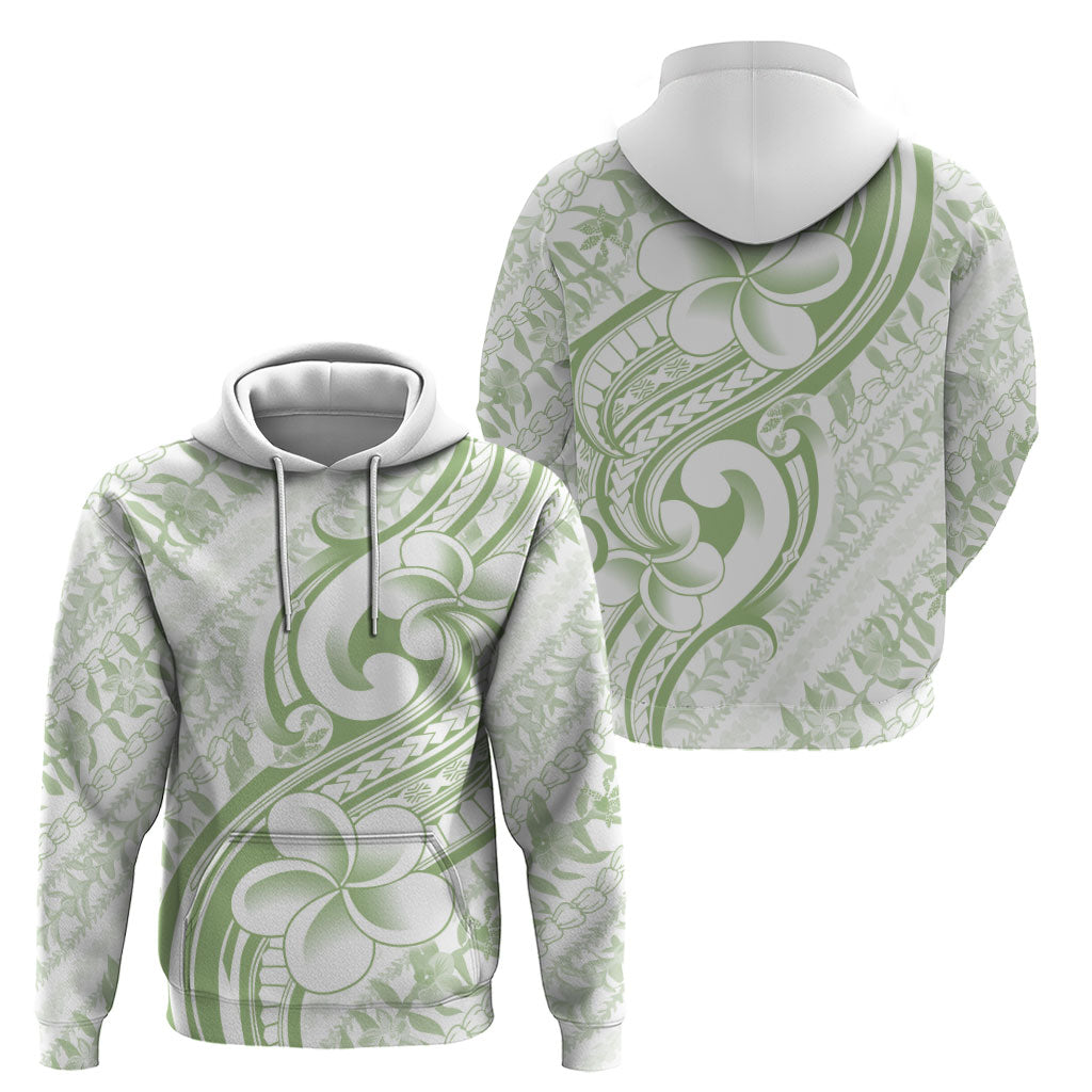 Hawaii Plumeria Lokelani Pikake Lei Zip Hoodie Oma'oma'o Polynesian Tattoo LT9 - Polynesian Pride