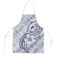 Hawaii Plumeria Lokelani Pikake Lei Apron Navy Blue Polynesian Tattoo