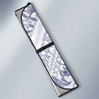 Hawaii Plumeria Lokelani Pikake Lei Auto Sun Shade Navy Blue Polynesian Tattoo LT9 - Polynesian Pride