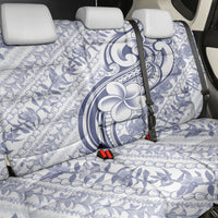 Hawaii Plumeria Lokelani Pikake Lei Back Car Seat Cover Navy Blue Polynesian Tattoo