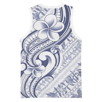 Hawaii Plumeria Lokelani Pikake Lei Basketball Jersey Navy Blue Polynesian Tattoo