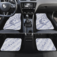 Hawaii Plumeria Lokelani Pikake Lei Car Mats Navy Blue Polynesian Tattoo LT9 Set 4pcs Navy Blue - Polynesian Pride