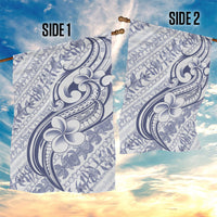 Hawaii Plumeria Lokelani Pikake Lei Garden Flag Navy Blue Polynesian Tattoo