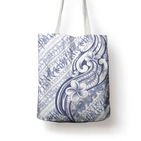 Hawaii Plumeria Lokelani Pikake Lei Tote Bag Navy Blue Polynesian Tattoo LT9 - Polynesian Pride