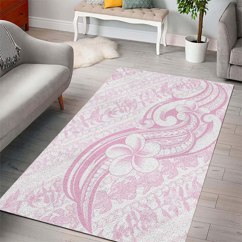 Hawaii Plumeria Lokelani Pikake Lei Area Rug Poni Mama Polynesian Tattoo