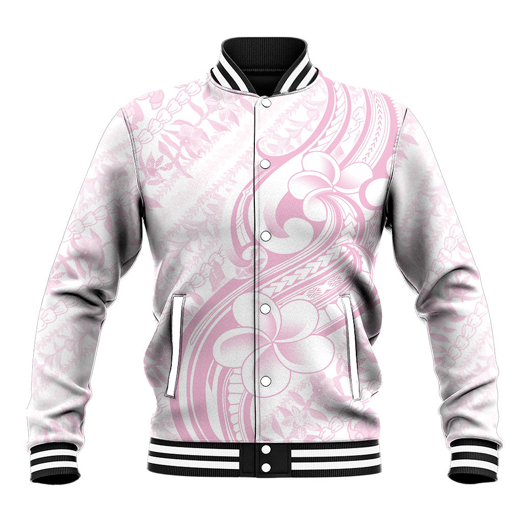 Hawaii Plumeria Lokelani Pikake Lei Baseball Jacket Poni Mama Polynesian Tattoo