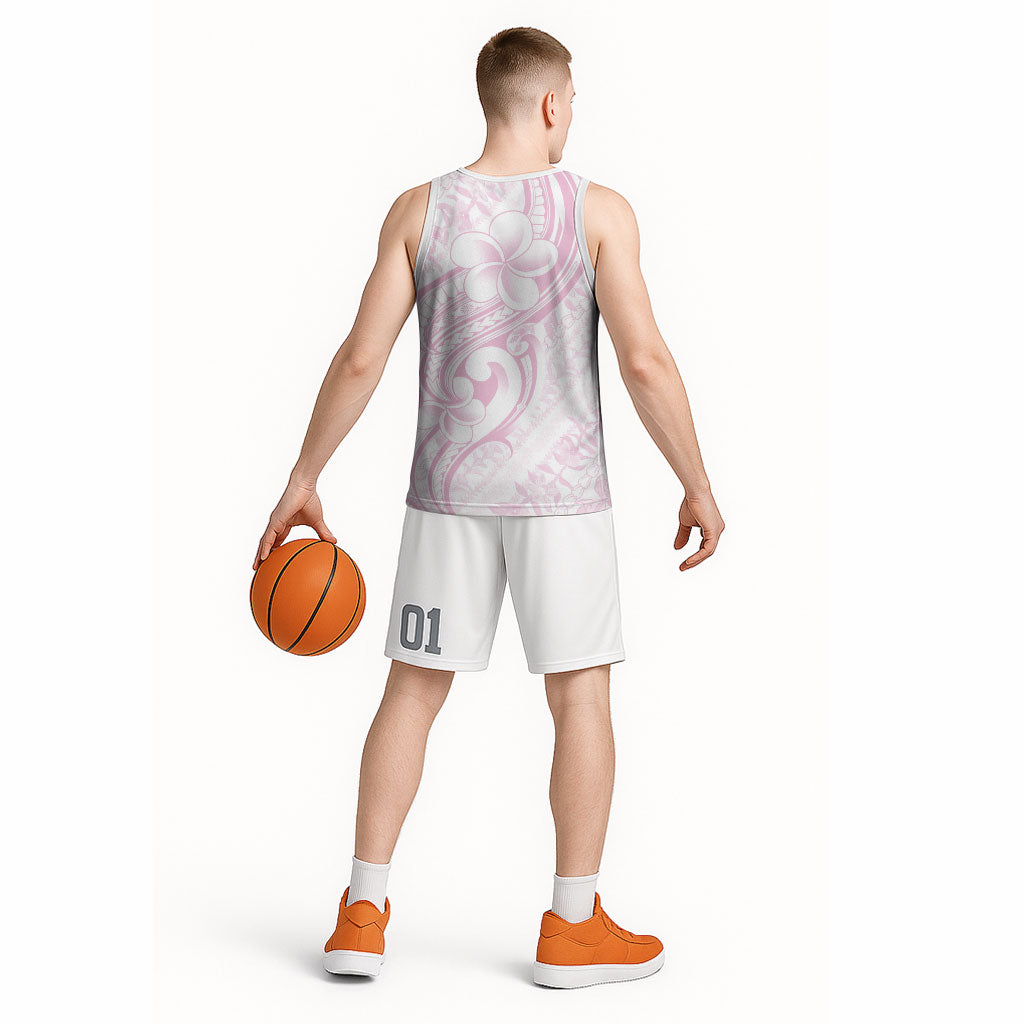 Hawaii Plumeria Lokelani Pikake Lei Basketball Jersey Poni Mama Polynesian Tattoo LT9 - Polynesian Pride