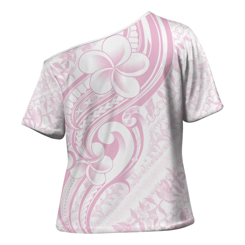 Hawaii Plumeria Lokelani Pikake Lei Cross Shoulder Shirt Poni Mama Polynesian Tattoo