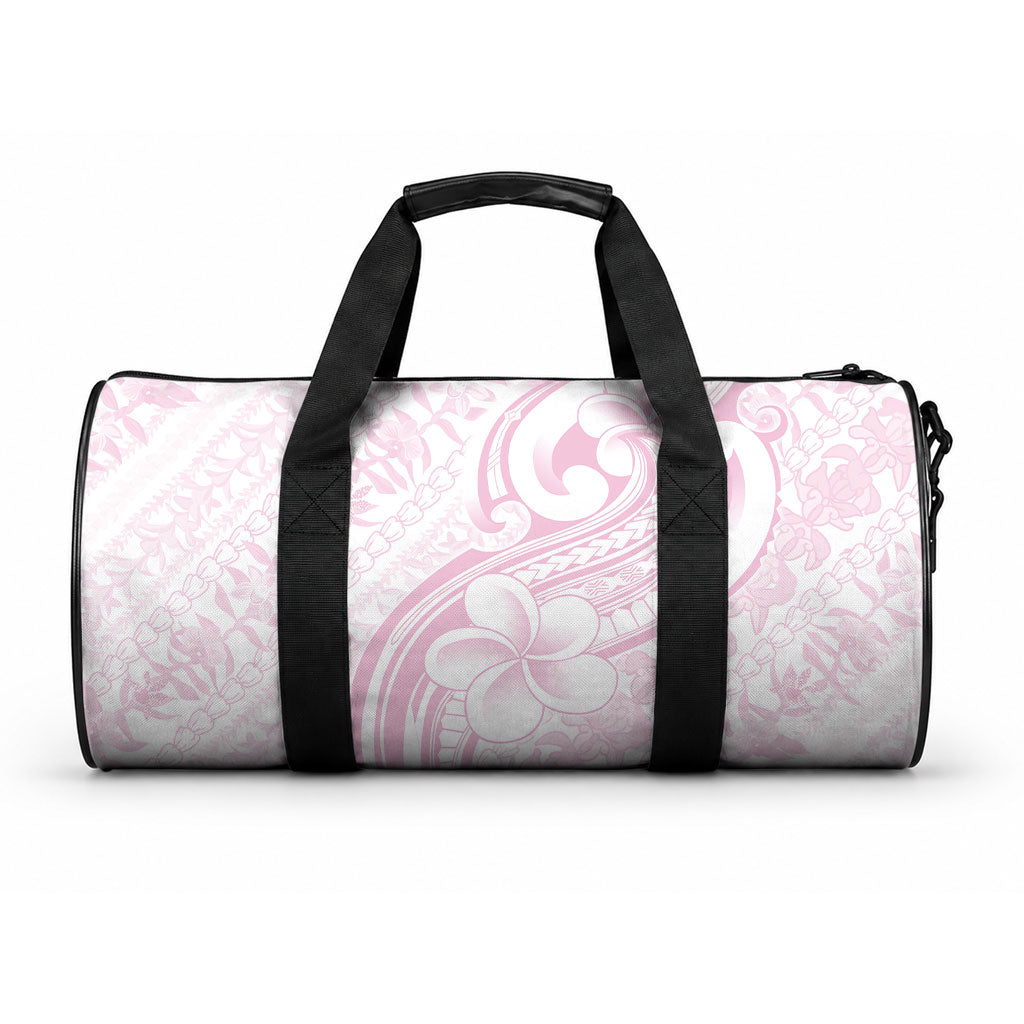 Hawaii Plumeria Lokelani Pikake Lei Duffle Bag Poni Mama Polynesian Tattoo LT9 One size Pink - Polynesian Pride