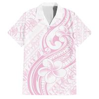 Hawaii Plumeria Lokelani Pikake Lei Family Matching Mermaid Dress and Hawaiian Shirt Poni Mama Polynesian Tattoo LT9 Dad's Shirt - Short Sleeve Pink - Polynesian Pride