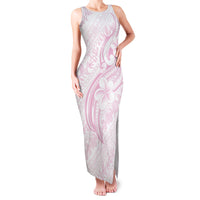 Hawaii Plumeria Lokelani Pikake Lei Family Matching Tank Maxi Dress and Hawaiian Shirt Poni Mama Polynesian Tattoo LT9 Mom's Dress Pink - Polynesian Pride