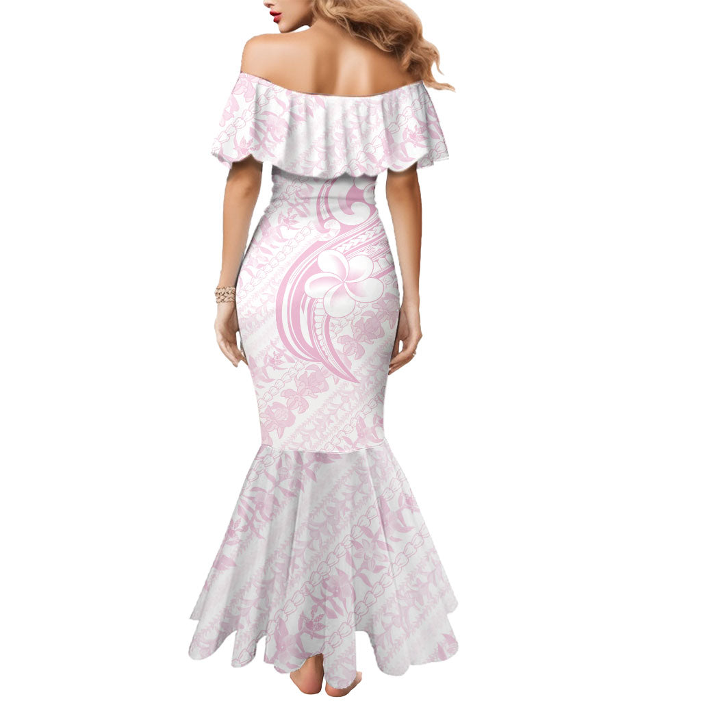 Hawaii Plumeria Lokelani Pikake Lei Mermaid Dress Poni Mama Polynesian Tattoo LT9 - Polynesian Pride
