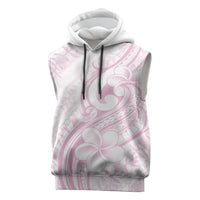 Hawaii Plumeria Lokelani Pikake Lei Sleeveless Hoodie Poni Mama Polynesian Tattoo LT9 Pink - Polynesian Pride