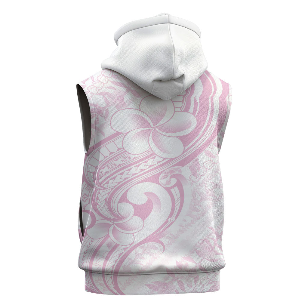Hawaii Plumeria Lokelani Pikake Lei Sleeveless Zip Hoodie Poni Mama Polynesian Tattoo LT9 - Polynesian Pride