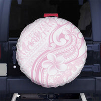 Hawaii Plumeria Lokelani Pikake Lei Spare Tire Cover Poni Mama Polynesian Tattoo LT9 No hole Pink - Polynesian Pride