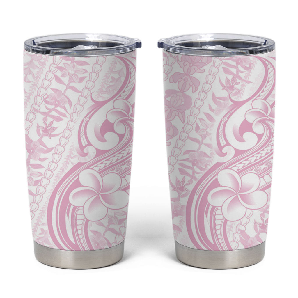 Hawaii Plumeria Lokelani Pikake Lei Tumbler Cup Poni Mama Polynesian Tattoo