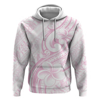 Hawaii Plumeria Lokelani Pikake Lei Zip Hoodie Poni Mama Polynesian Tattoo LT9 Pullover Hoodie Pink - Polynesian Pride