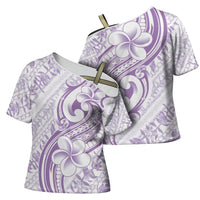 Hawaii Plumeria Lokelani Pikake Lei Cross Shoulder Shirt Poni Polynesian Tattoo