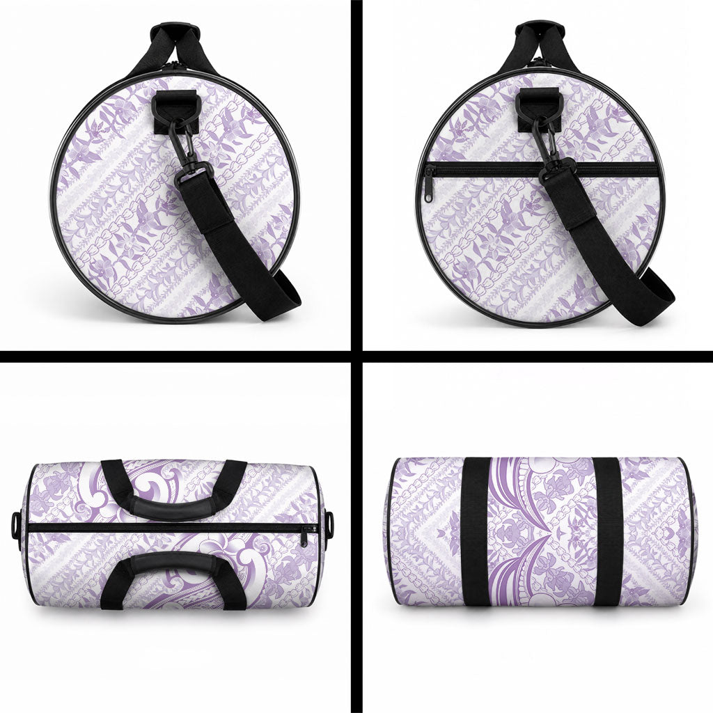 Hawaii Plumeria Lokelani Pikake Lei Duffle Bag Poni Polynesian Tattoo LT9 - Polynesian Pride